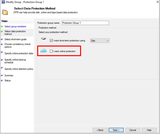 Wählen Sie die Datenschutzmethode aus.