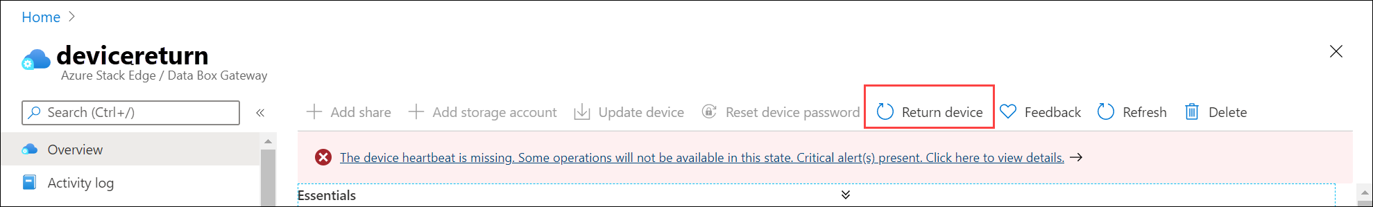 Zurückgeben des Geräts&nbsp;1