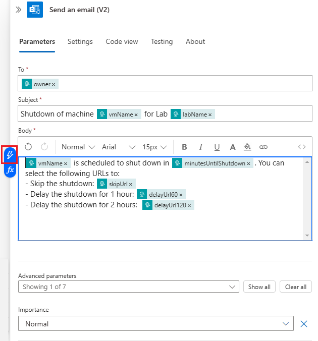 Screenshot mit einem Beispiel für eine Benachrichtigungs-E-Mail