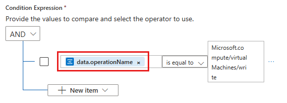 Screenshot: Workflow-Designer mit einer Bedingung, die Token aufgelöst hat