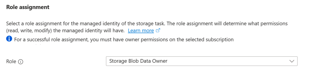 Screenshot: Abschnitt „Rollenzuweisung“ des Zuweisungsbereichs