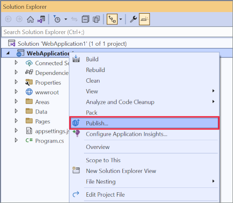 Kontextmenü mit hervorgehobenem Link 