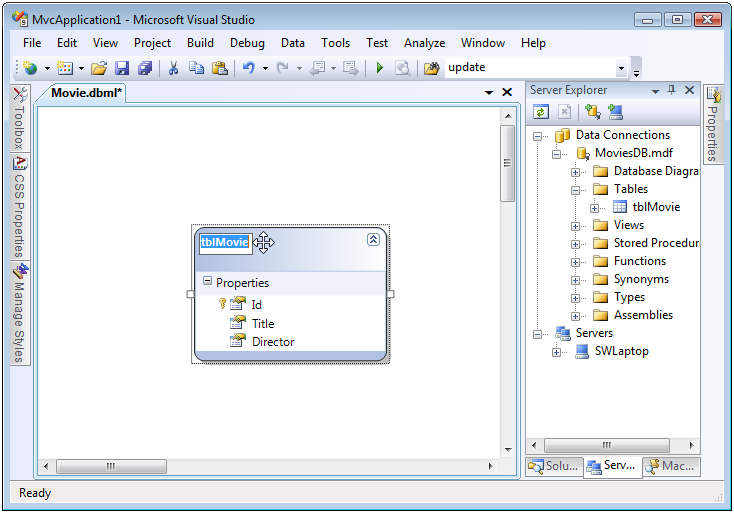 Verwenden des Objektrelationaler Designer