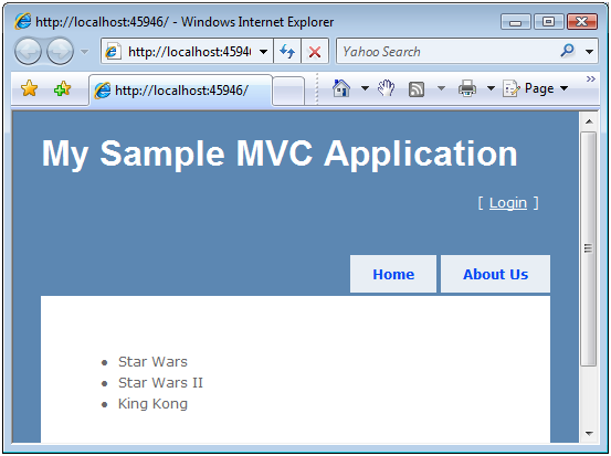 Anzeigen von Filmen mit der Indexansicht