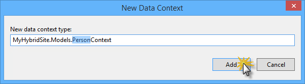 Erstellen des neuen PersonContext