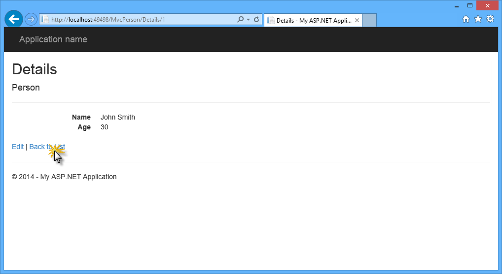 Detailansicht der Person
