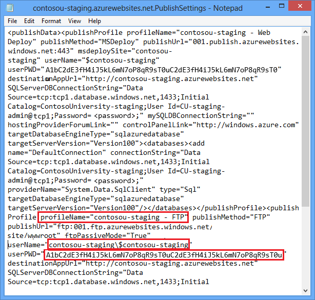 FTP-Anmeldeinformationen