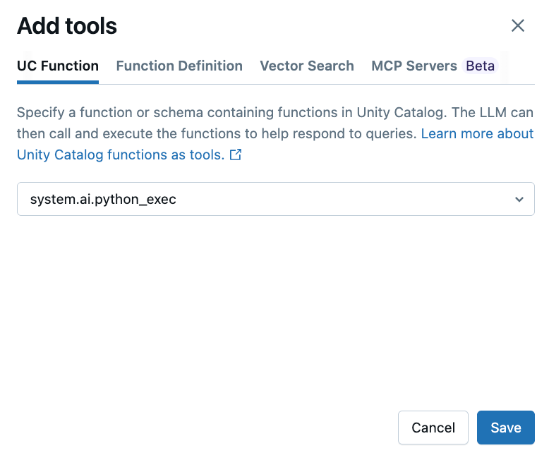 Auswählen eines Tools für gehostete Funktionen