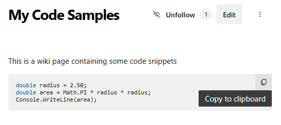 Screenshot der Kopie in Zwischenablage.