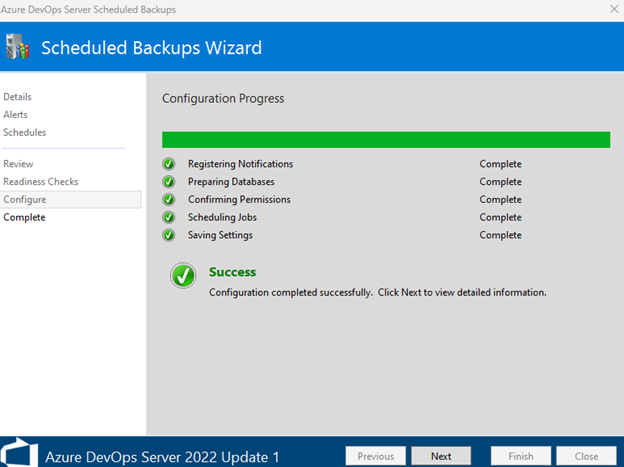 Screenshot zeigt, dass alle Überprüfungen erfolgreich waren.