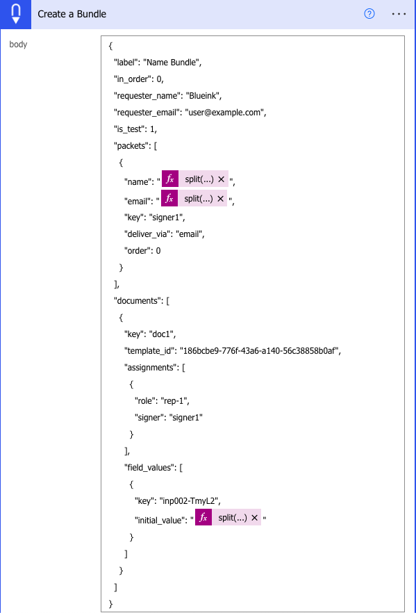 Erstellen eines Bündels