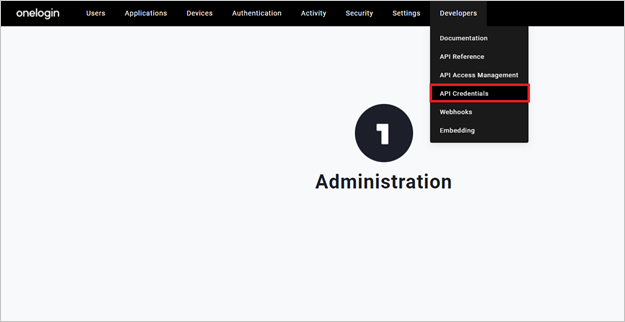 Wählen Sie API-Anmeldeinformationen aus.
