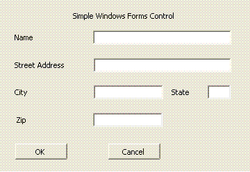 Screenshot: Einfaches Windows Forms-Steuerelement