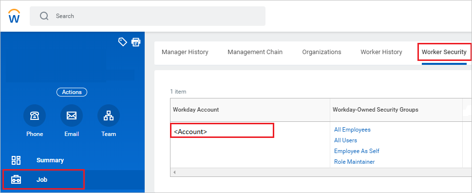 Screenshot von Worker Security.