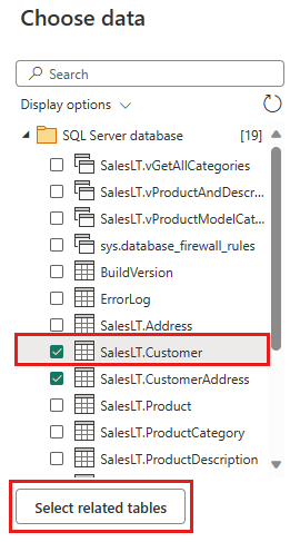 Screenshot der Auswahl von zu transformierenden Daten.