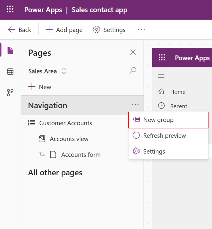 Eine Gruppe oder Seite hinzufügen