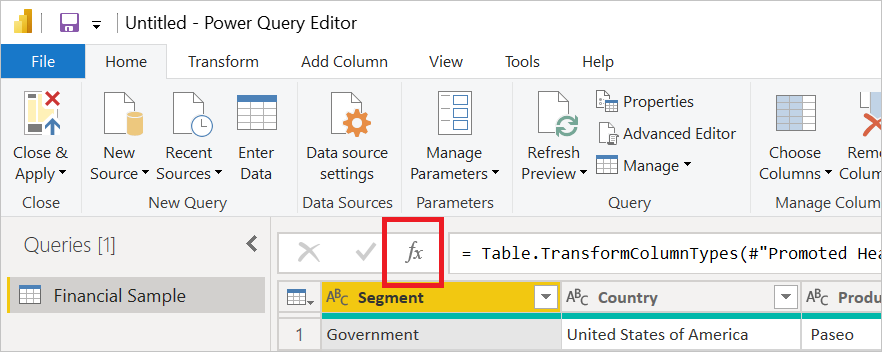 Bild mit hervorgehobener Position der Fx-Schaltfläche.