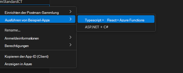 Verwenden der SPE VS Code-Erweiterung zum Erstellen eines TypeScript-React Azure Functions-Projekts