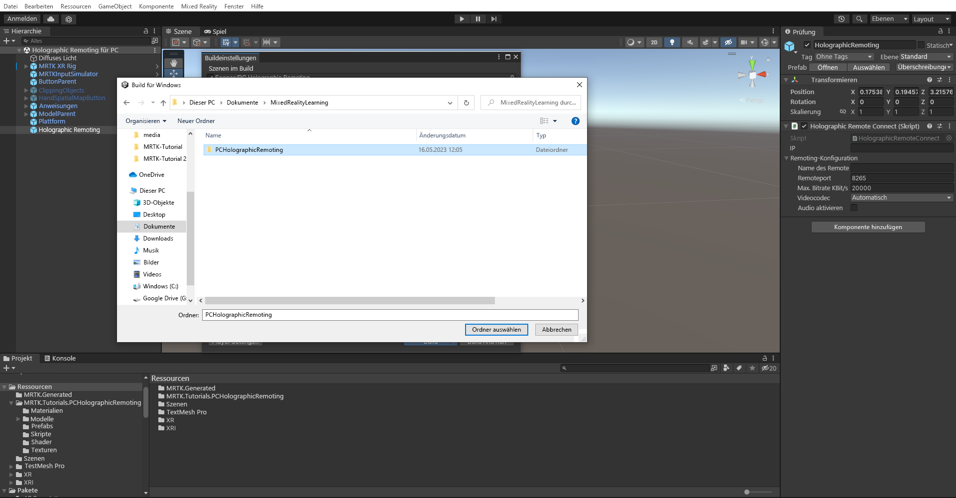 Screenshot der Option