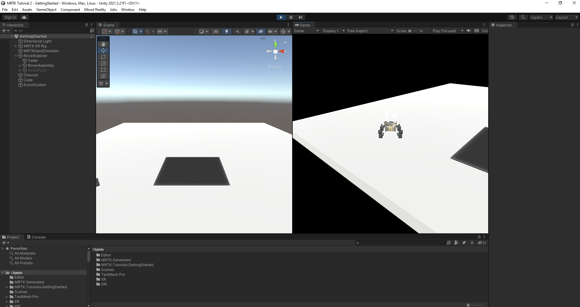 Screenshot: Geteilte Ansicht im Wiedergabemodus mit abgeschlossener Platzierung