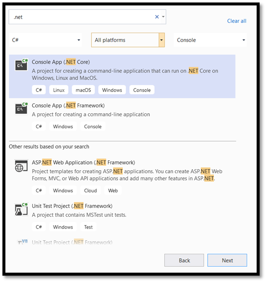 Erstellen eines neuen .NET-Projekts