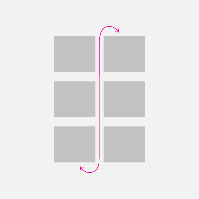 Spaltenorientierte Tastaturnavigation
