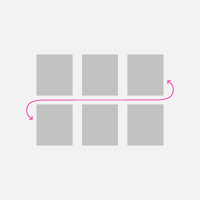 Zeilen-vorrangige Tastaturnavigation