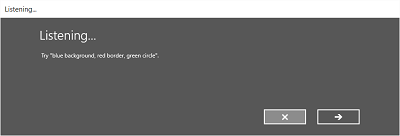 Erkennungsbildschirm für eine Einschränkung basierend auf einer SGRS-Grammatikkonfigurationsdatei