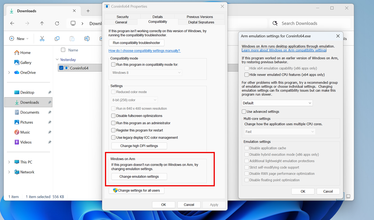Emulationseinstellungen ändern
