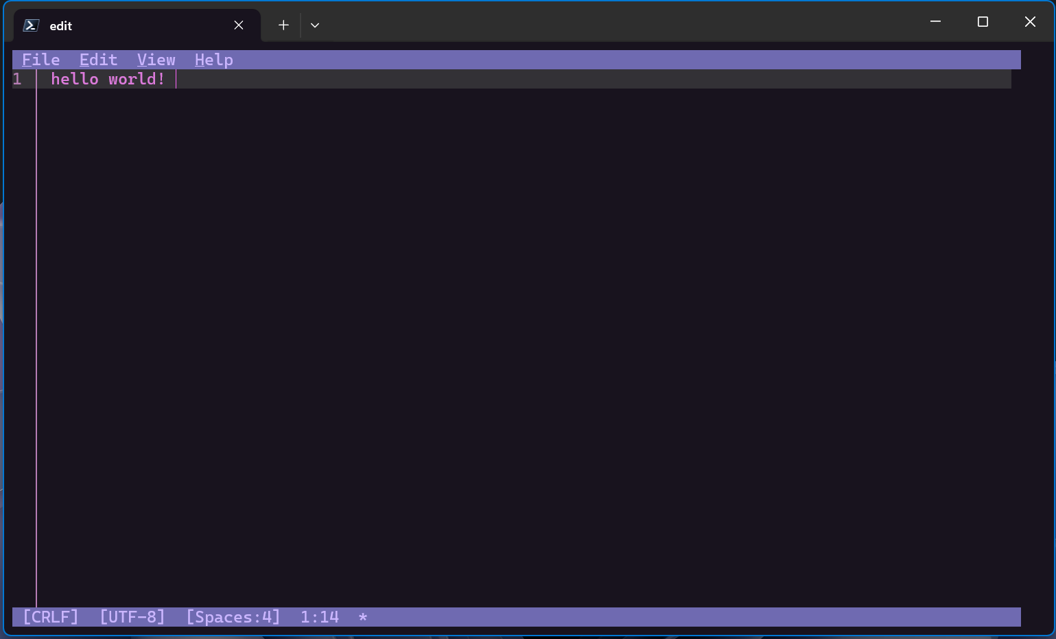 Screenshot des Text-Editors bearbeiten