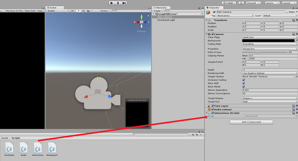 Screenshot, der zeigt, wohin das Skript 