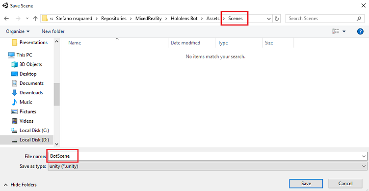 Screenshot des Ordners 