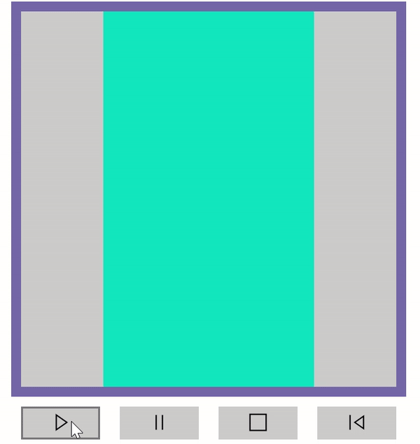 Kurzes Video mit dem Verhalten des Animierten Visual Player-Steuerelements.