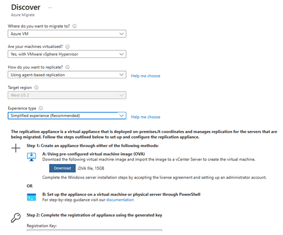 Screenshot shows the download option of the ova file