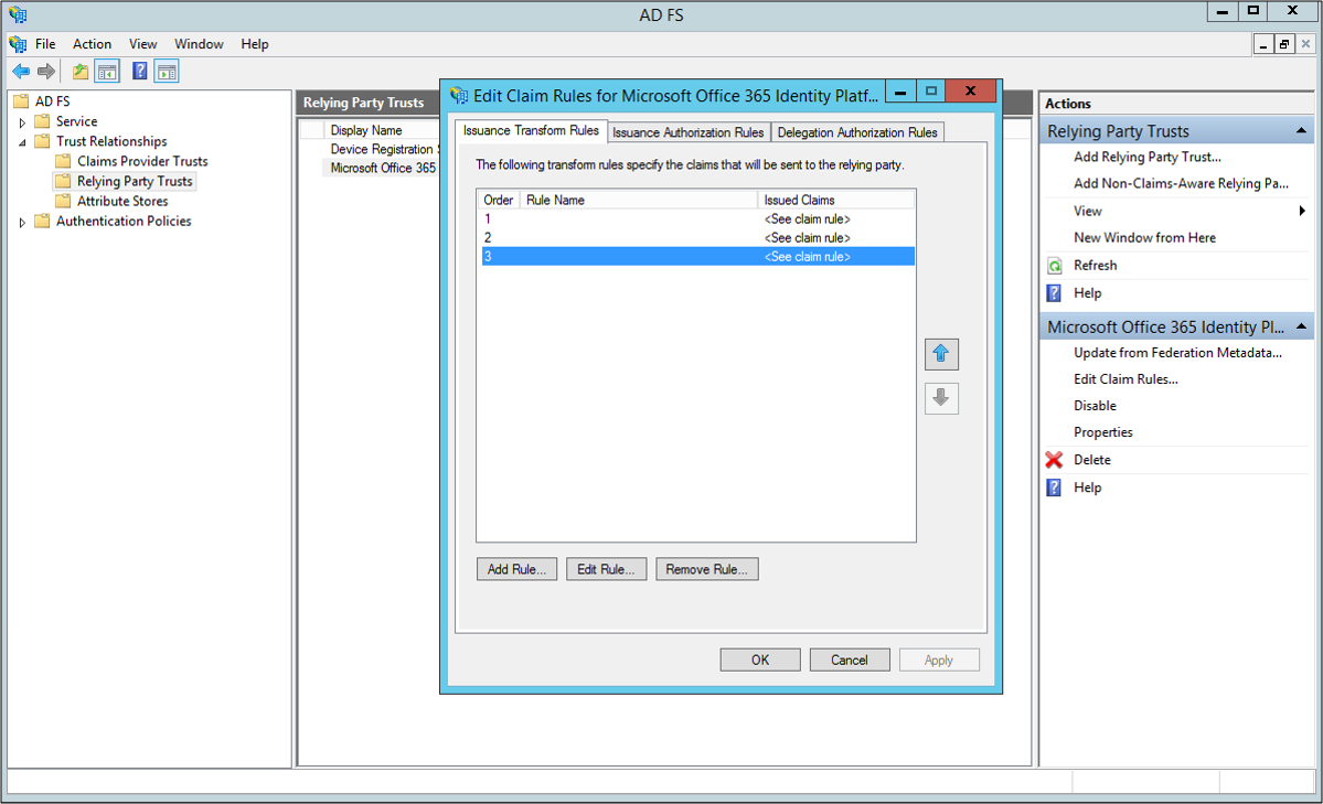 Screenshot of the Edit claim dialog.