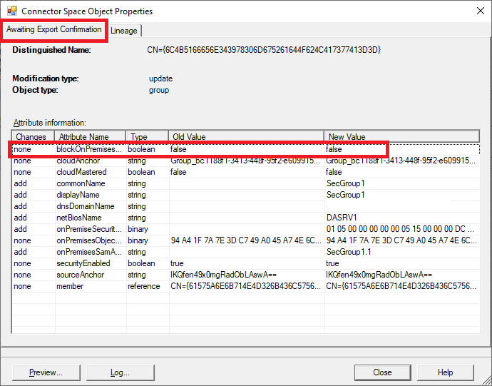 Screenshot of an object awaiting export.