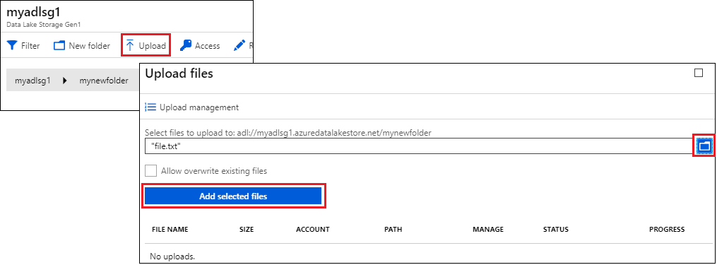 Upload data Upload data