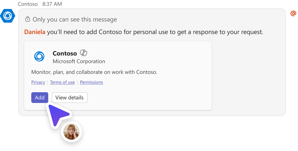 The image shows a consent dialog box for desktop