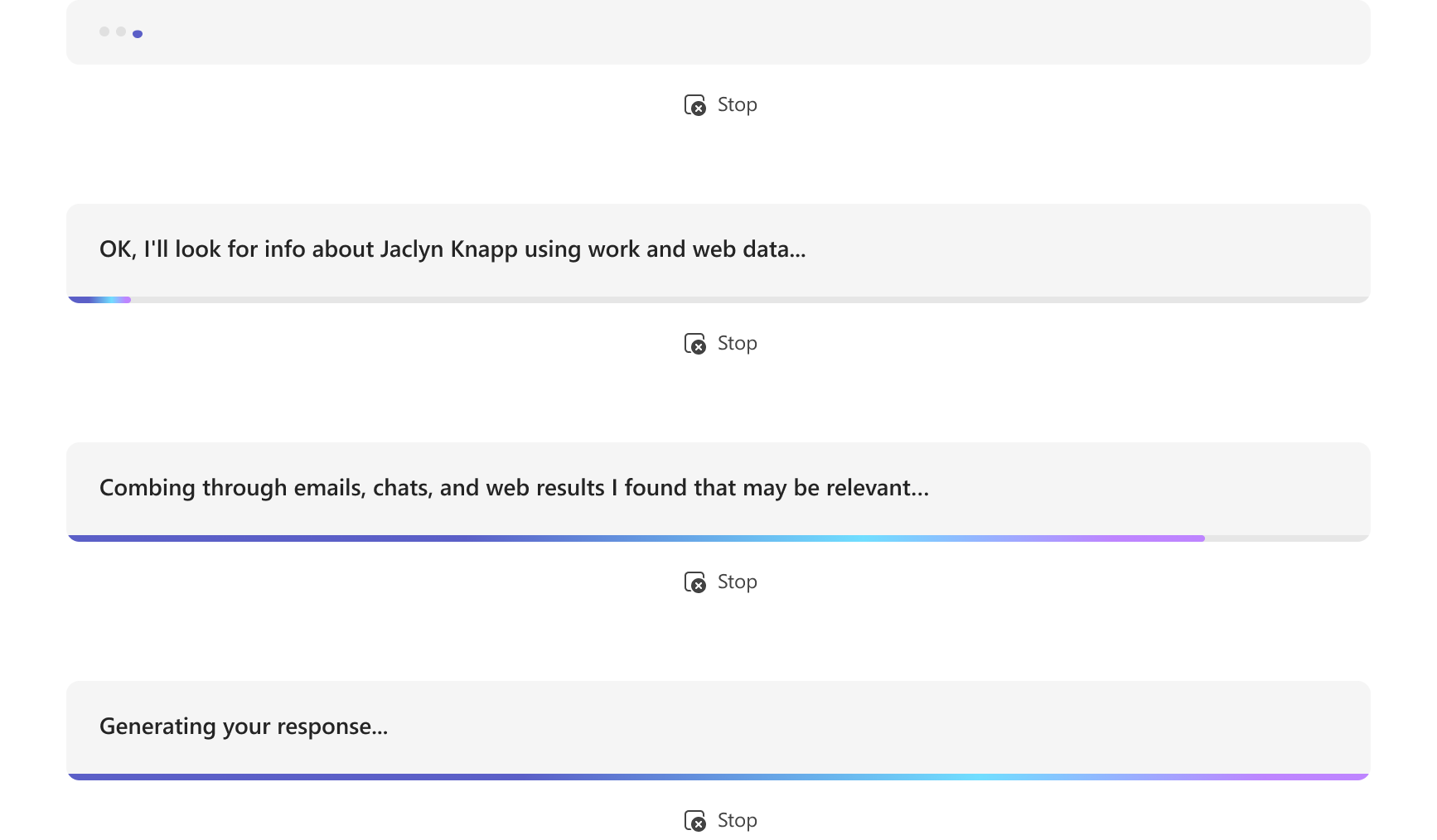 Screenshot shows the bots informative updates of streaming.