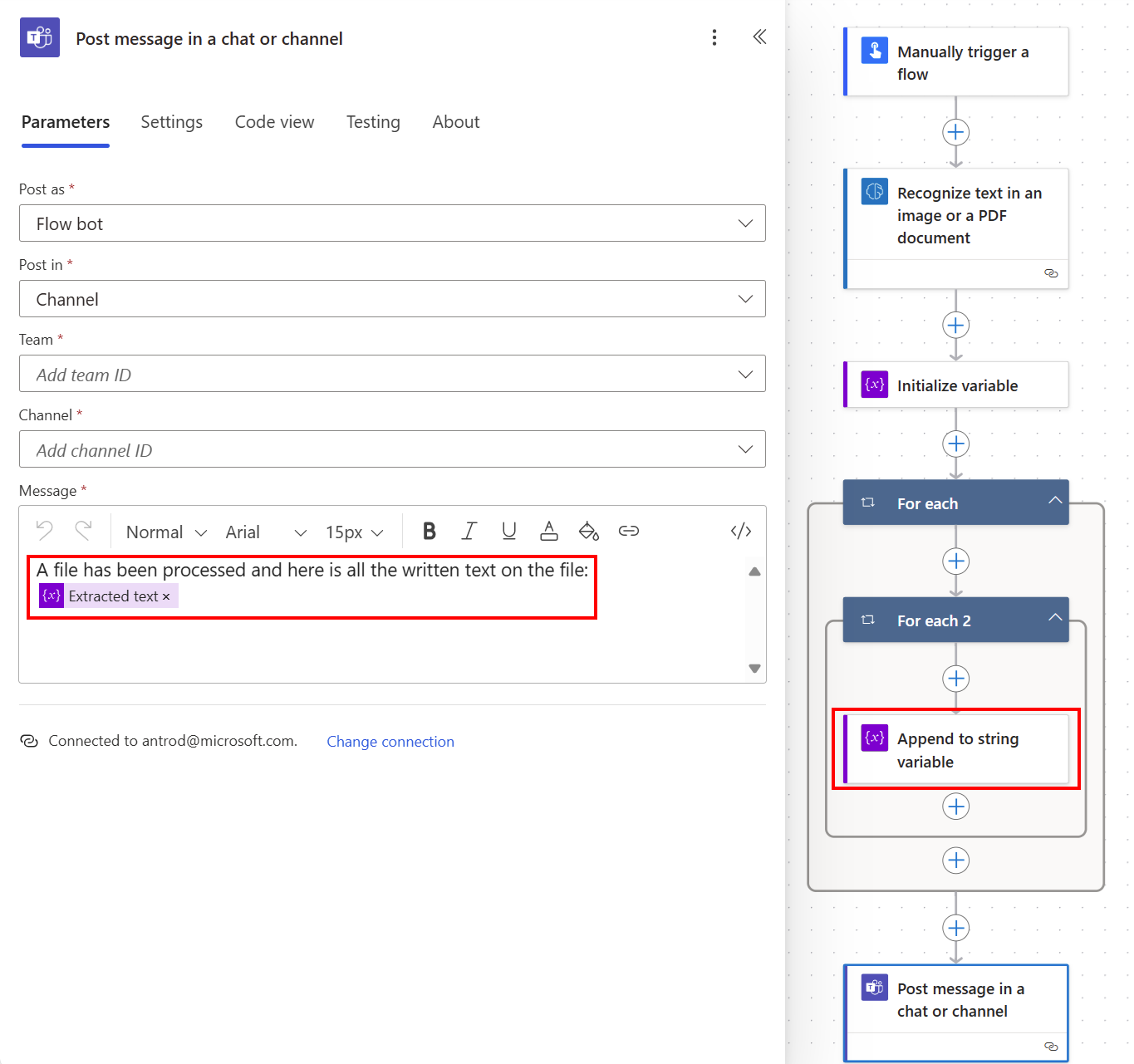 Screenshot of getting text line by line.