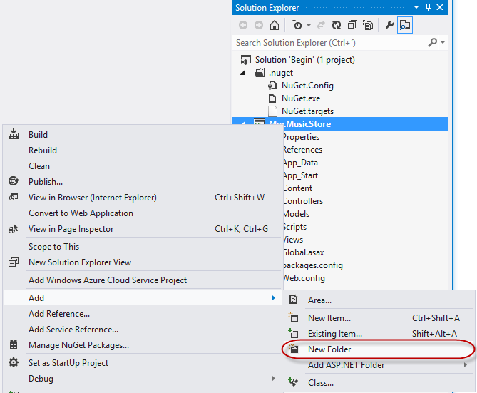 Adding a new folder Adding a new folder
