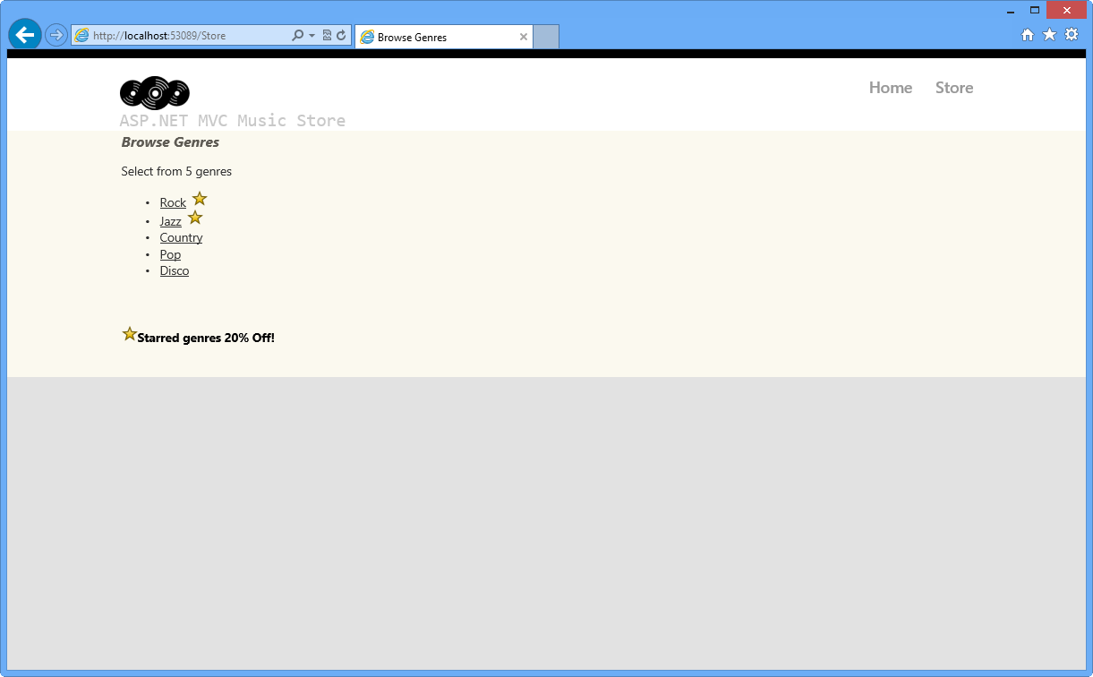 Browsing Genres with starred elements Browsing Genres with starred elements