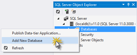 Adding a new database Adding a new database