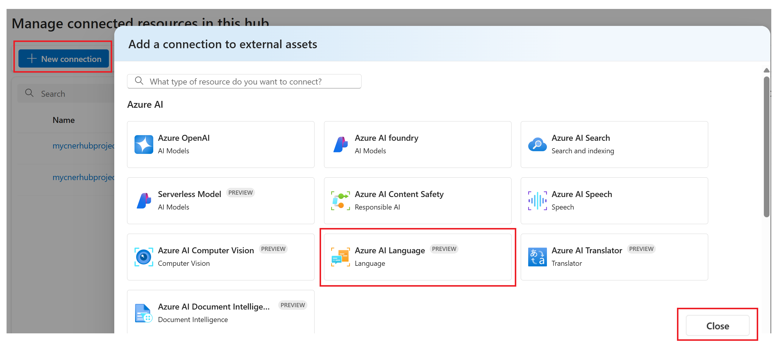 Screenshot of the connection window in Foundry.