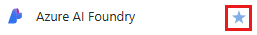 Screenshot showing the star icon to add a service to Favorites in the Azure portal.