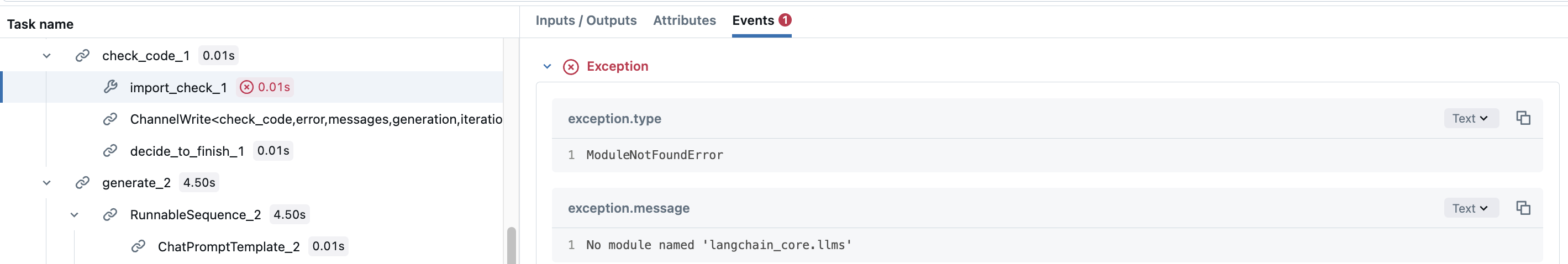 LangGraph Child Span