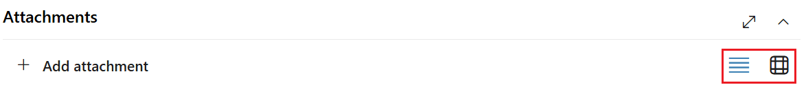 Screenshot showing list and grid view buttons.