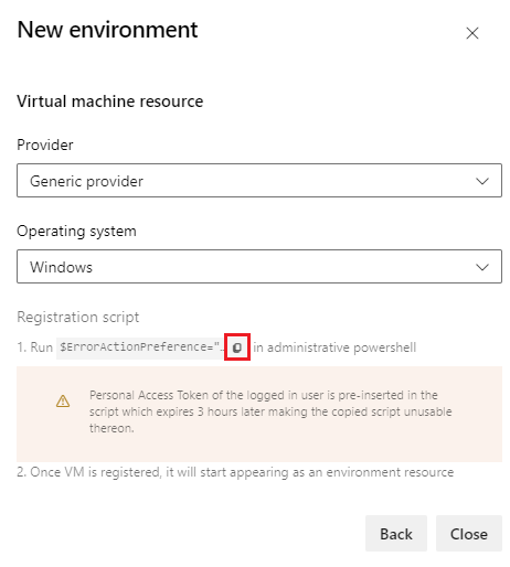 Screenshot that shows adding a Windows virtual machine.