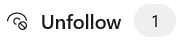 Screenshot showing selected unfollow button.