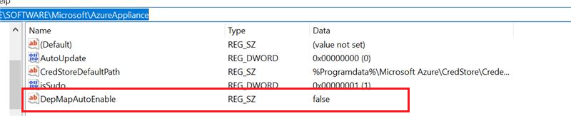 Screenshot that shows registry key.
